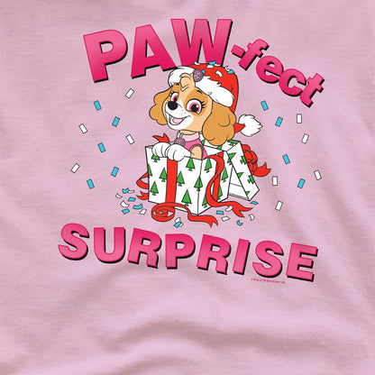 Pink - Side - Paw Patrol Unisex Adult The Paw-Fect Gift Skye Christmas T-Shirt
