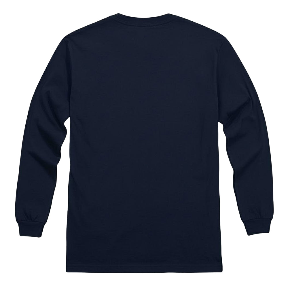 Navy - Back - Sesame Street Unisex Adult Let´s Be Jolly Elmo Elf Long-Sleeved Christmas T-Shirt