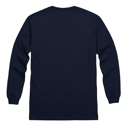 Navy - Back - Sesame Street Unisex Adult Let´s Be Jolly Elmo Elf Long-Sleeved Christmas T-Shirt