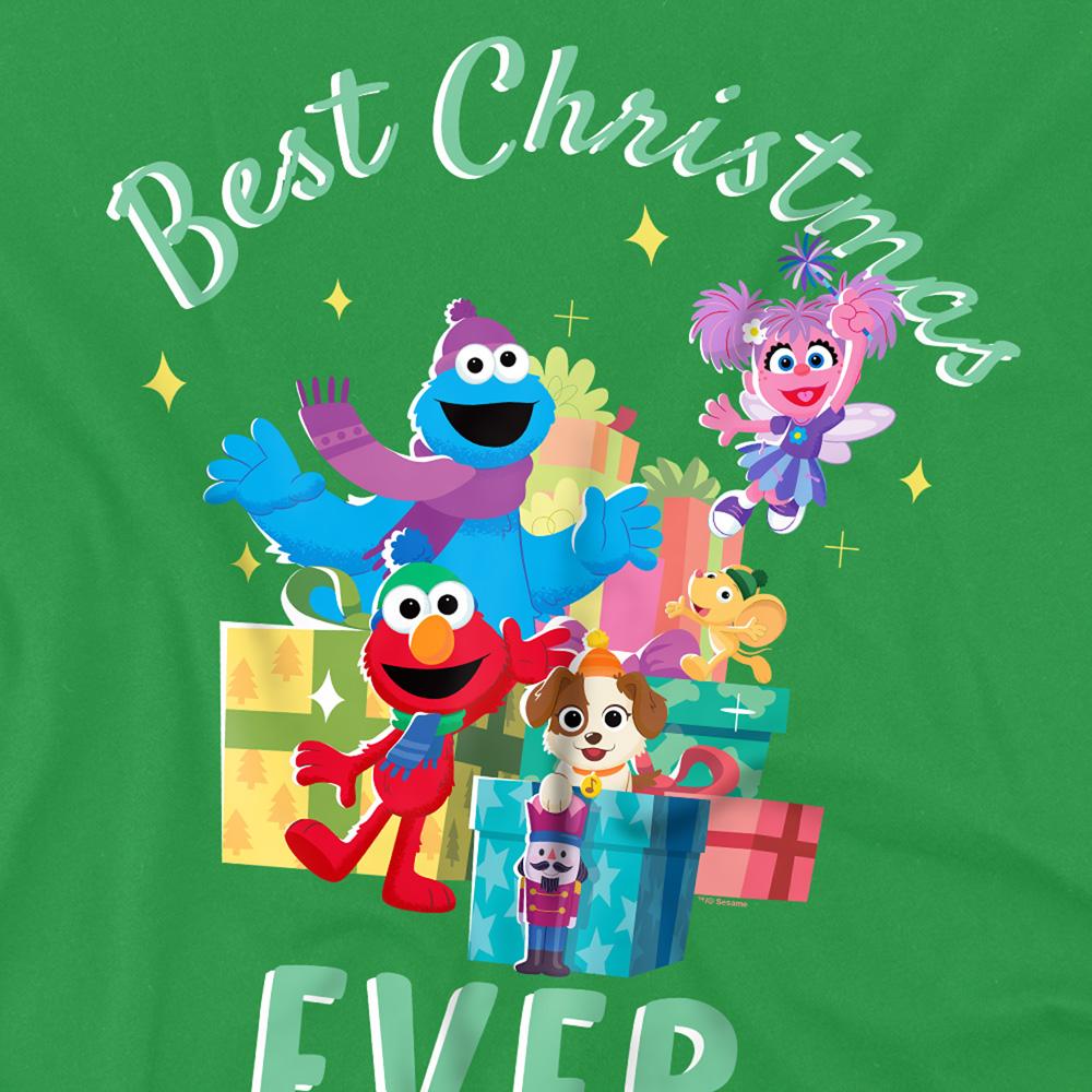 Kelly Green - Pack Shot - Sesame Street Unisex Adult Characters Christmas T-Shirt