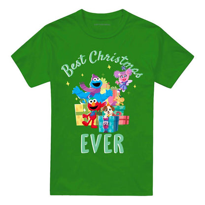 Kelly Green - Front - Sesame Street Unisex Adult Characters Christmas T-Shirt