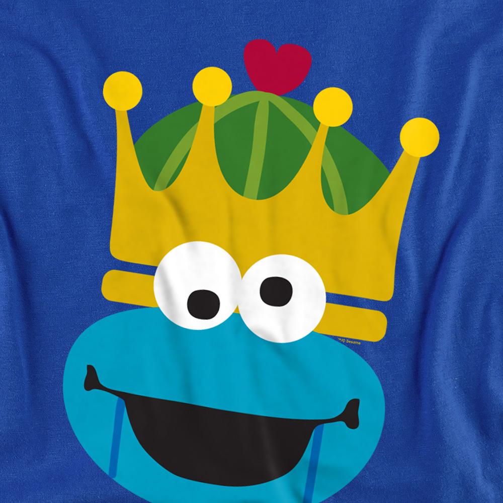 Royal Blue - Side - Sesame Street Unisex Adult Cookie Monster Nutcracker Long-Sleeved Christmas T-Shirt