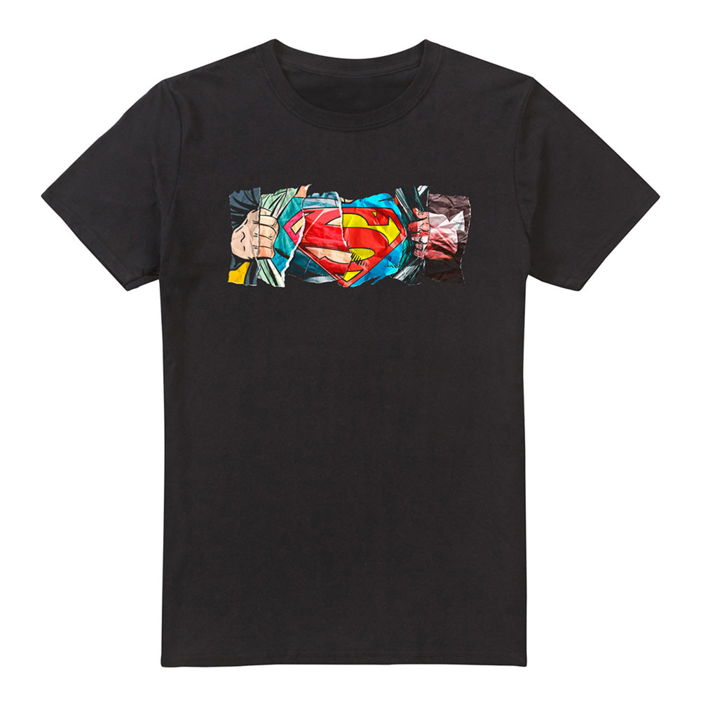 Black - Front - Superman Mens Reveal T-Shirt