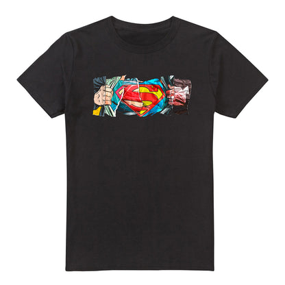 Black - Front - Superman Mens Reveal T-Shirt