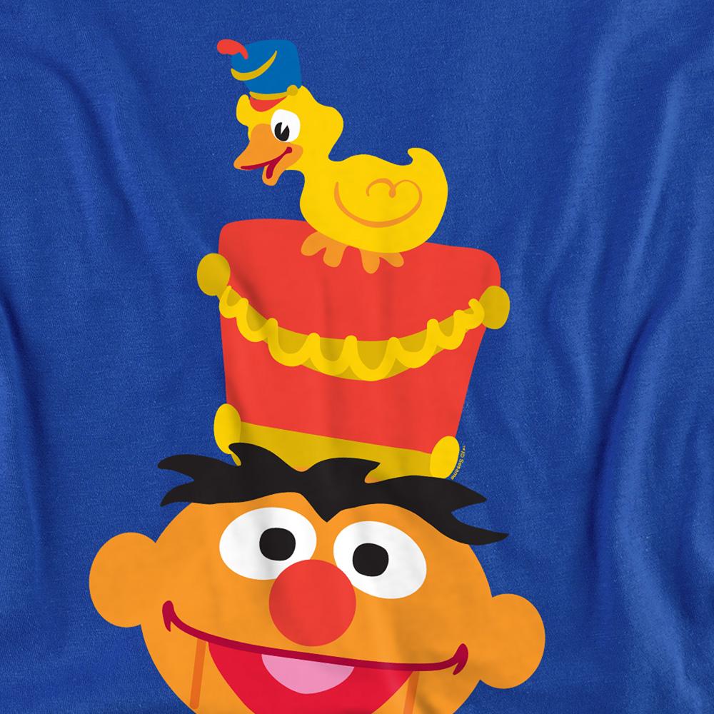 Royal Blue - Side - Sesame Street Unisex Adult Ernie Nutcracker Long-Sleeved Christmas T-Shirt