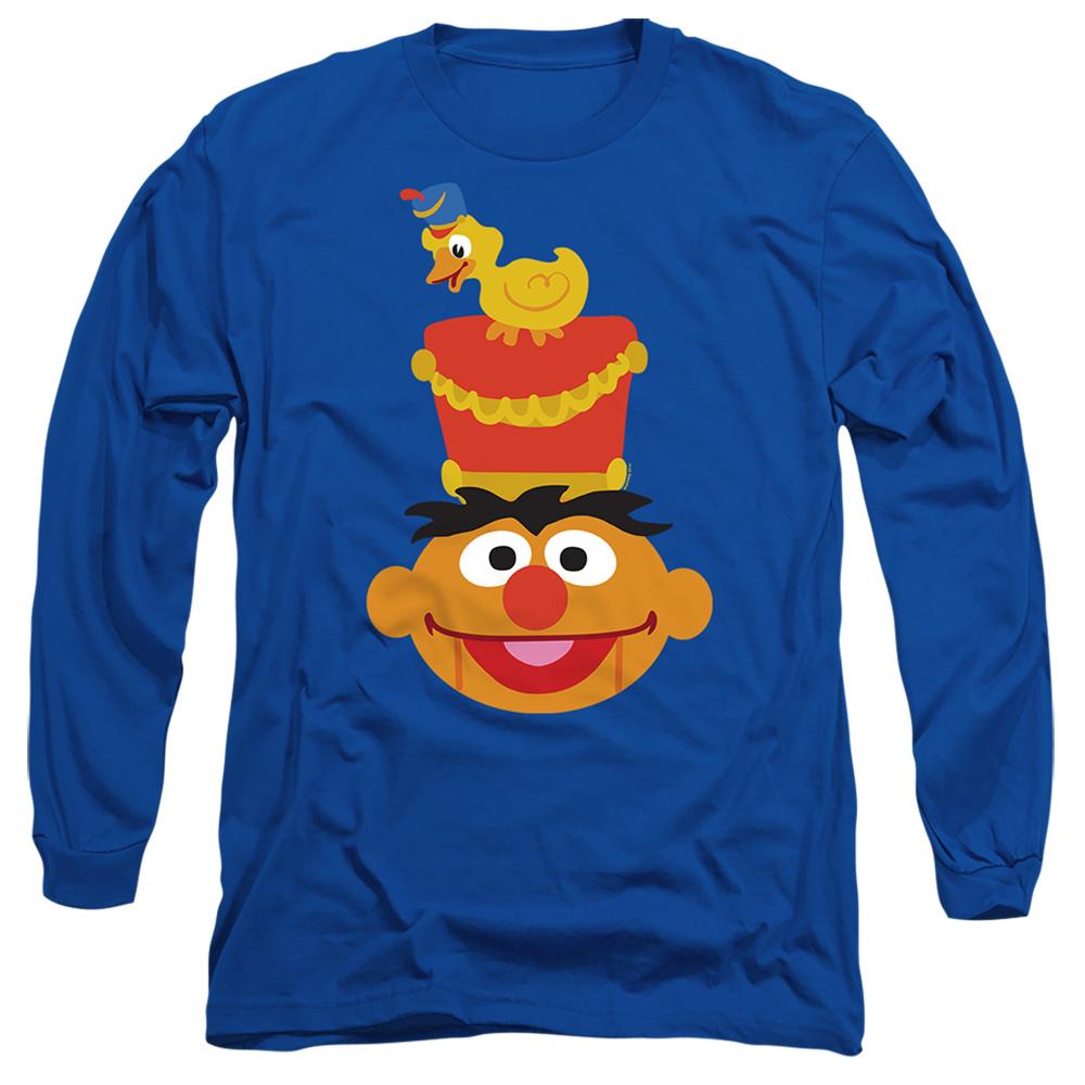 Royal Blue - Front - Sesame Street Unisex Adult Ernie Nutcracker Long-Sleeved Christmas T-Shirt