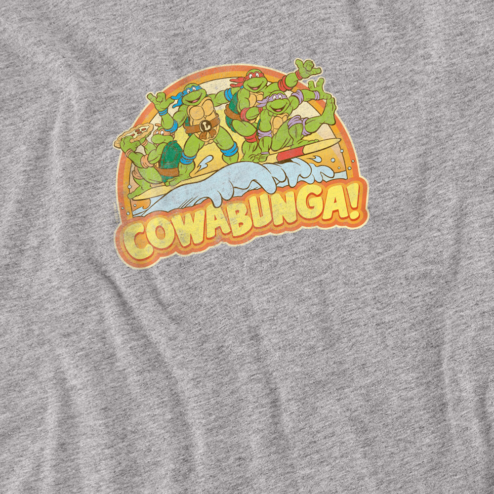 Sports Grey - Side - Teenage Mutant Ninja Turtles Mens Cowabunga Dudes Heather Hoodie