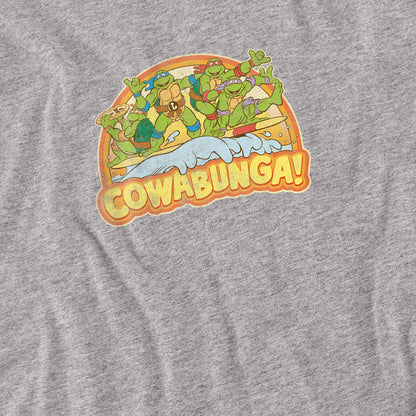 Sports Grey - Side - Teenage Mutant Ninja Turtles Mens Cowabunga Dudes Heather Hoodie