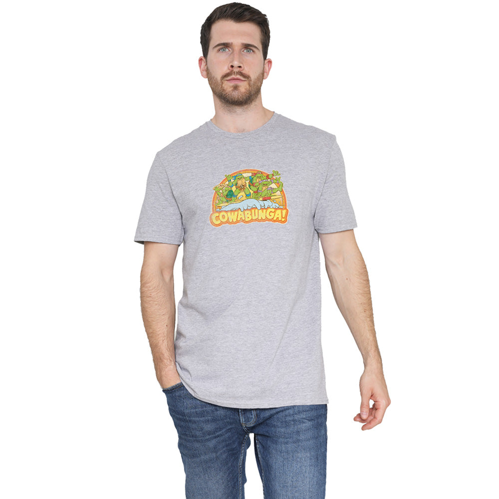 Sports Grey - Lifestyle - Teenage Mutant Ninja Turtles Mens Cowabunga Dudes Heather Hoodie