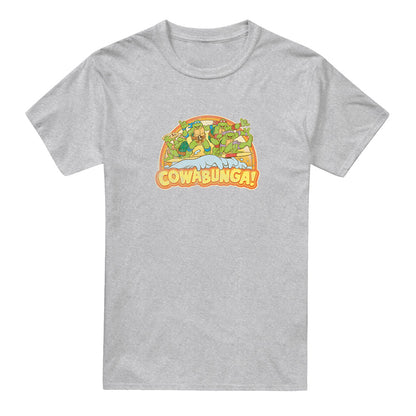 Sports Grey - Front - Teenage Mutant Ninja Turtles Mens Cowabunga Dudes Heather Hoodie