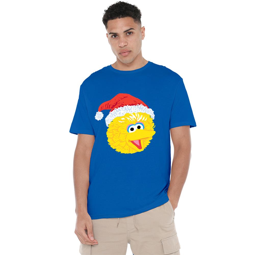 Royal Blue - Lifestyle - Sesame Street Unisex Adult Big Bird Scribble Christmas T-Shirt