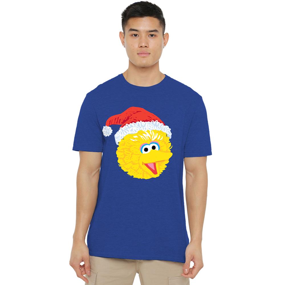 Royal Blue - Lifestyle - Sesame Street Unisex Adult Cookie Monster Scribble Heather Christmas T-Shirt