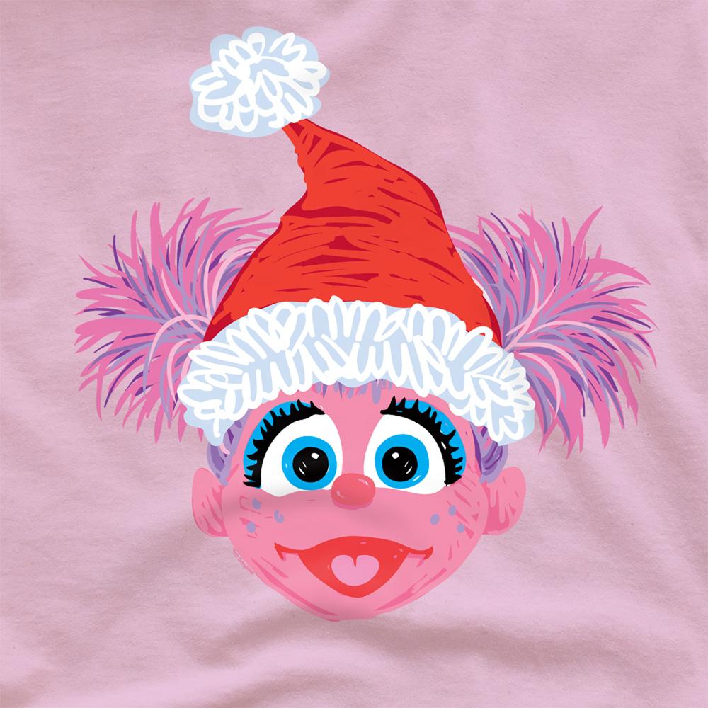 Pink - Side - Sesame Street Unisex Adult Abby Cadabby Scribble Christmas T-Shirt