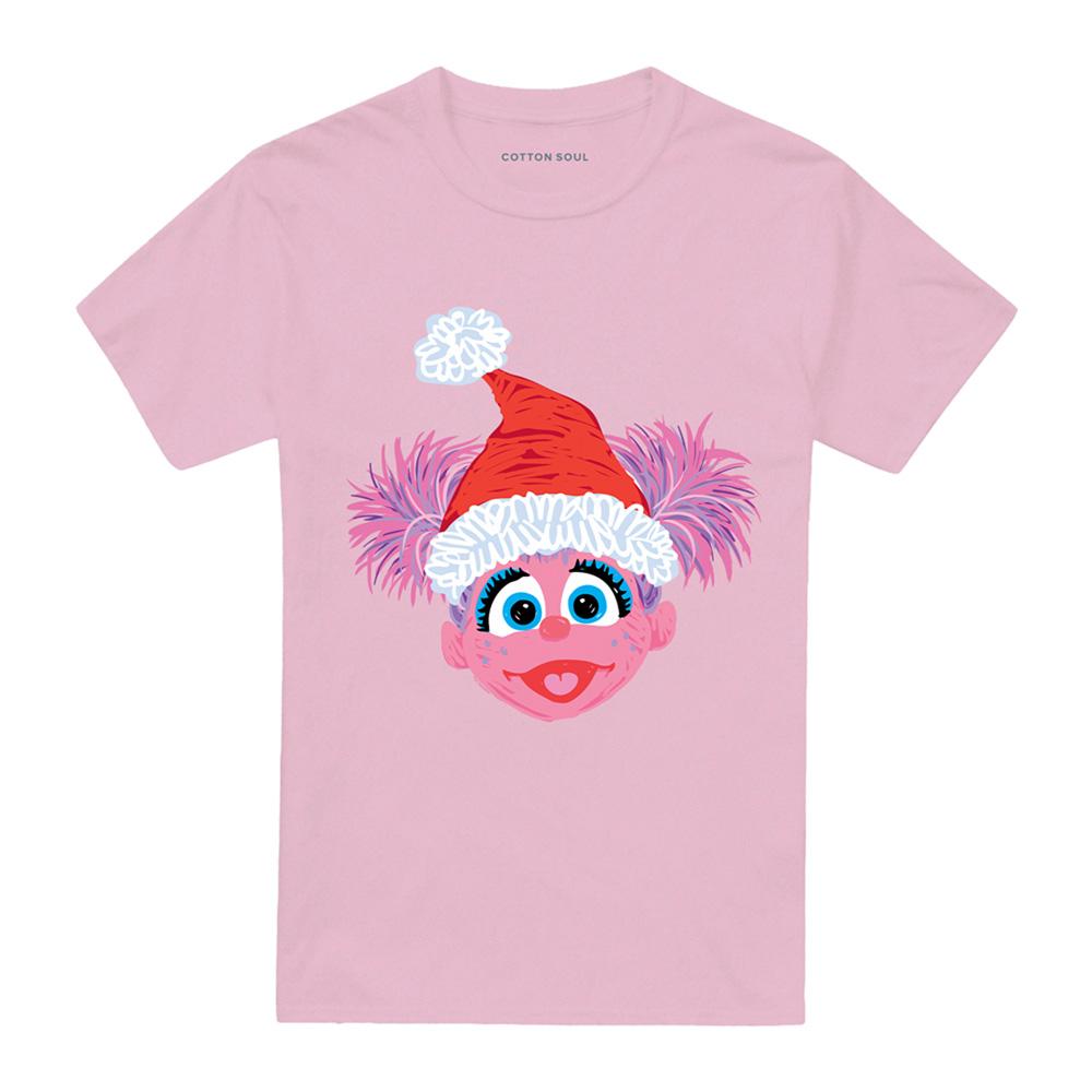 Pink - Front - Sesame Street Unisex Adult Abby Cadabby Scribble Christmas T-Shirt
