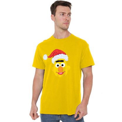 Yellow - Lifestyle - Sesame Street Unisex Adult Bert Scribble Christmas T-Shirt