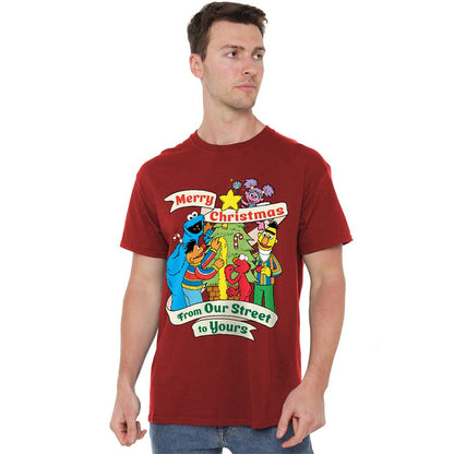 Cardinal - Lifestyle - Sesame Street Unisex Adult Vintage Christmas T-Shirt