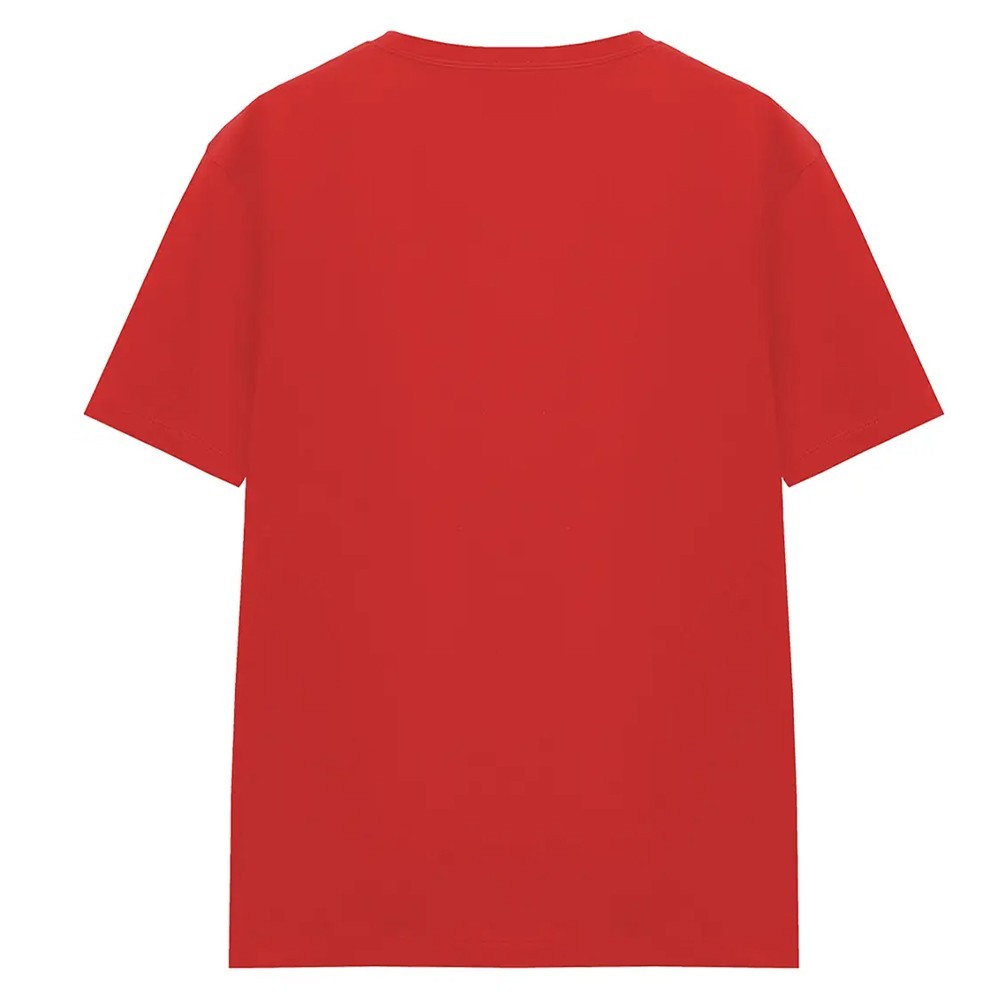 Red - Back - Sesame Street Unisex Adult Santa Hat Heather Christmas T-Shirt