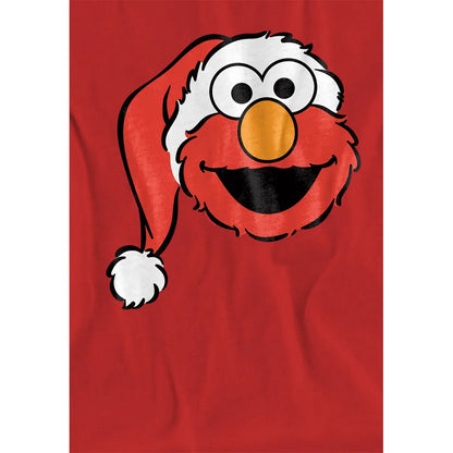 Red - Side - Sesame Street Unisex Adult Santa Hat Heather Christmas T-Shirt