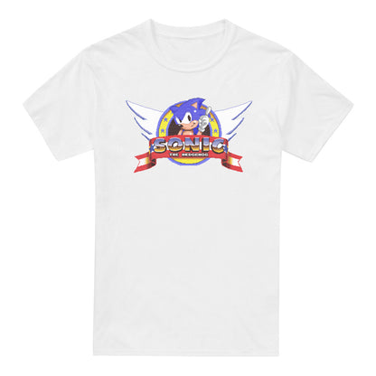 White - Front - Sonic The Hedgehog Mens Game Start Pixel T-Shirt
