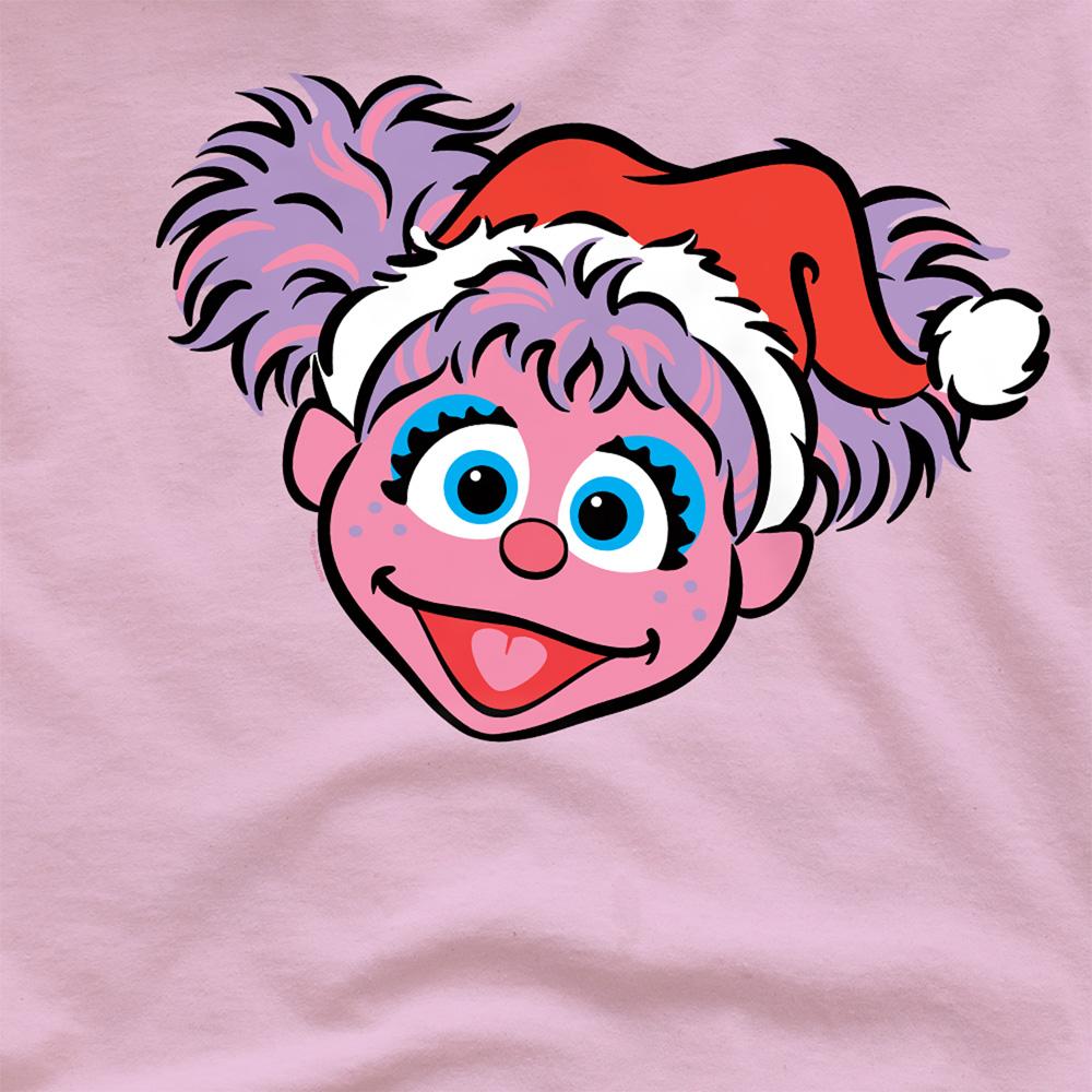 Pink - Side - Sesame Street Unisex Adult Abby Cadabby Santa Hat Christmas T-Shirt