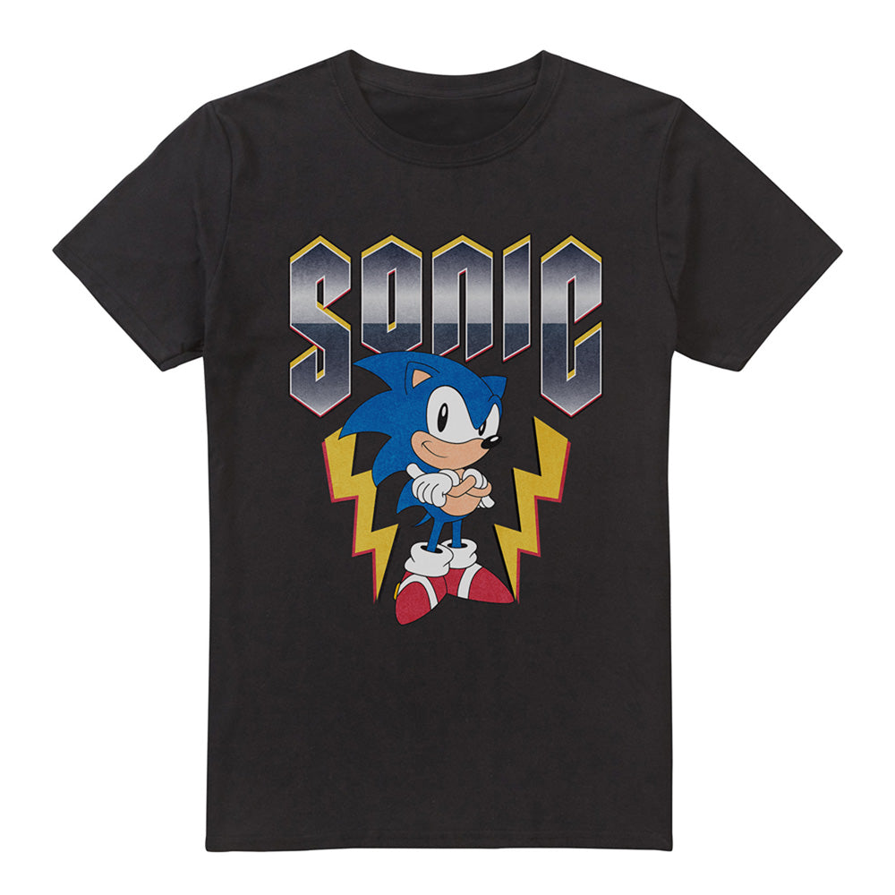 Black - Front - Sonic The Hedgehog Mens Metal Sonic T-Shirt
