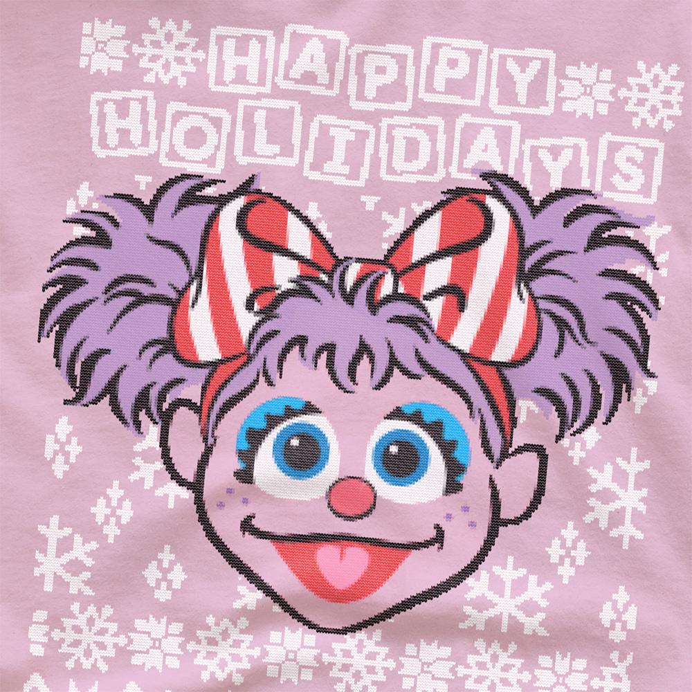 Pink - Side - Sesame Street Unisex Adult Ugly Abby Cadabby Christmas T-Shirt