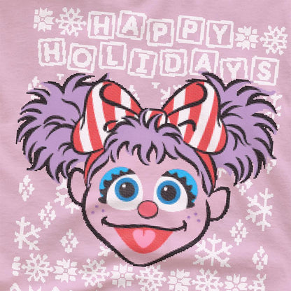 Pink - Side - Sesame Street Unisex Adult Ugly Abby Cadabby Christmas T-Shirt
