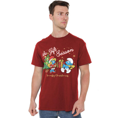 Cardinal - Lifestyle - The Smurfs Unisex Adult The Gift Season Smurfette Christmas T-Shirt