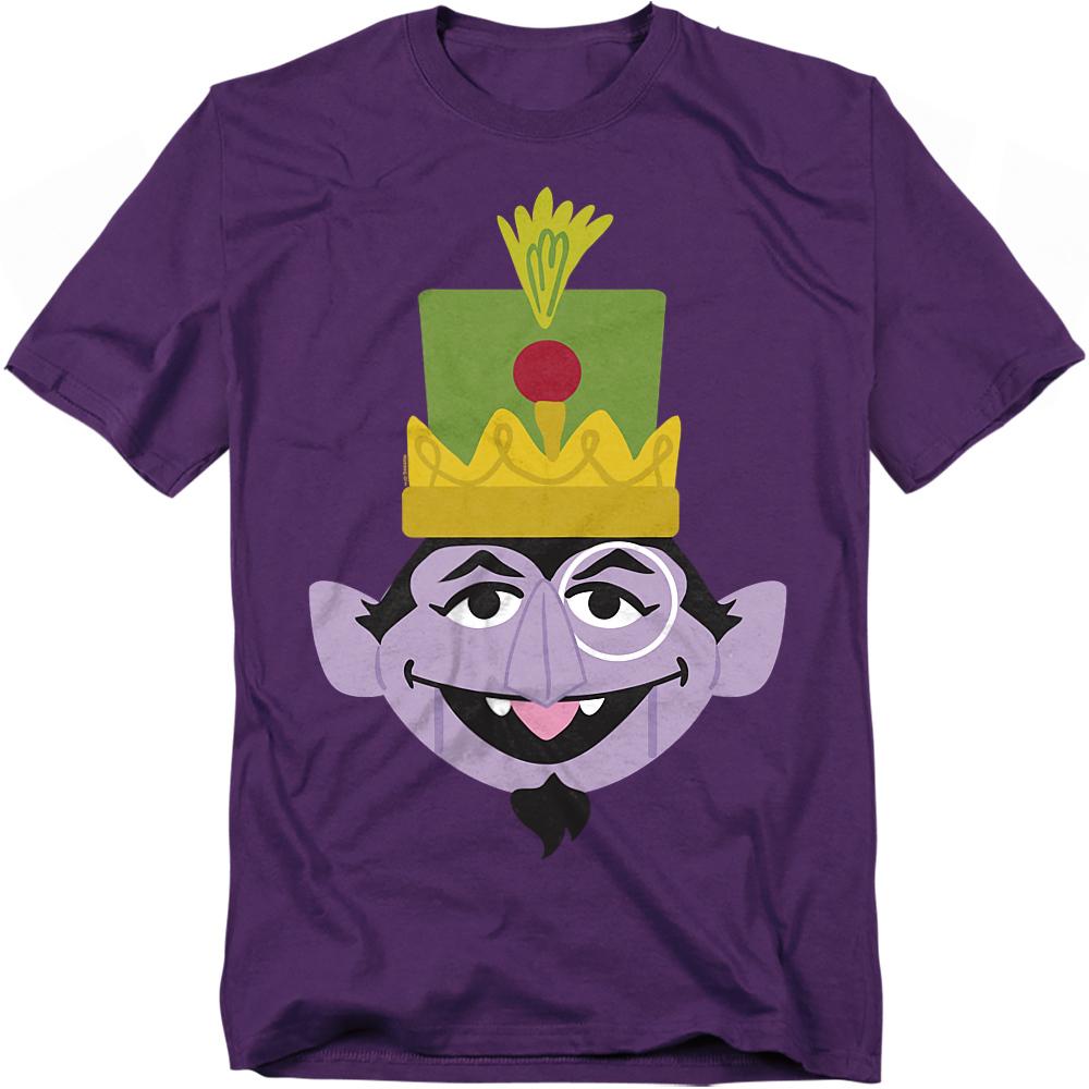 Purple - Front - Sesame Street Unisex Adult Count von Count Nutcracker Christmas T-Shirt