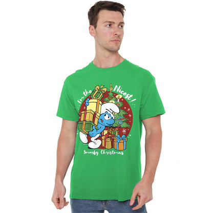 Kelly Green - Lifestyle - The Smurfs Unisex Adult I´m The Nicest Christmas T-Shirt