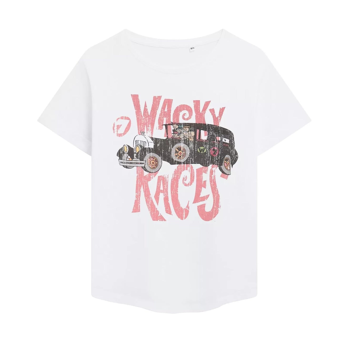 White - Front - Wacky Races Womens-Ladies Classic T-Shirt