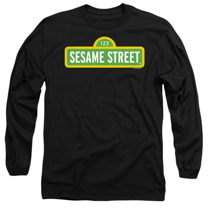 Black - Front - Sesame Street Unisex Adult 50 Years Long-Sleeved Christmas T-Shirt