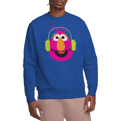 Royal Blue - Lifestyle - Sesame Street Unisex Adult Telly Monster Nutcracker Christmas Sweatshirt