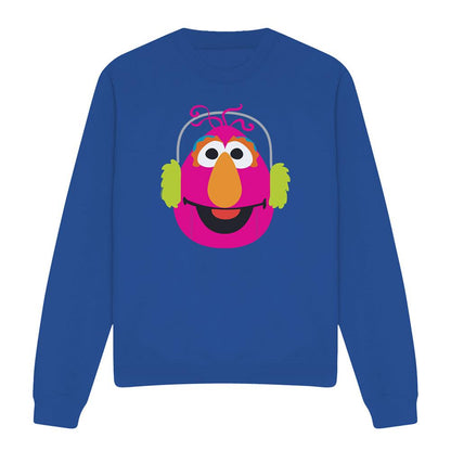 Royal Blue - Front - Sesame Street Unisex Adult Telly Monster Nutcracker Christmas Sweatshirt