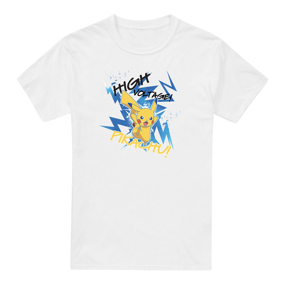 White-Yellow - Front - Pokemon Mens Pikachu T-Shirt