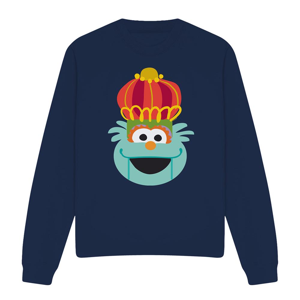 Navy - Front - Sesame Street Unisex Adult Rosita Nutcracker Christmas Sweatshirt