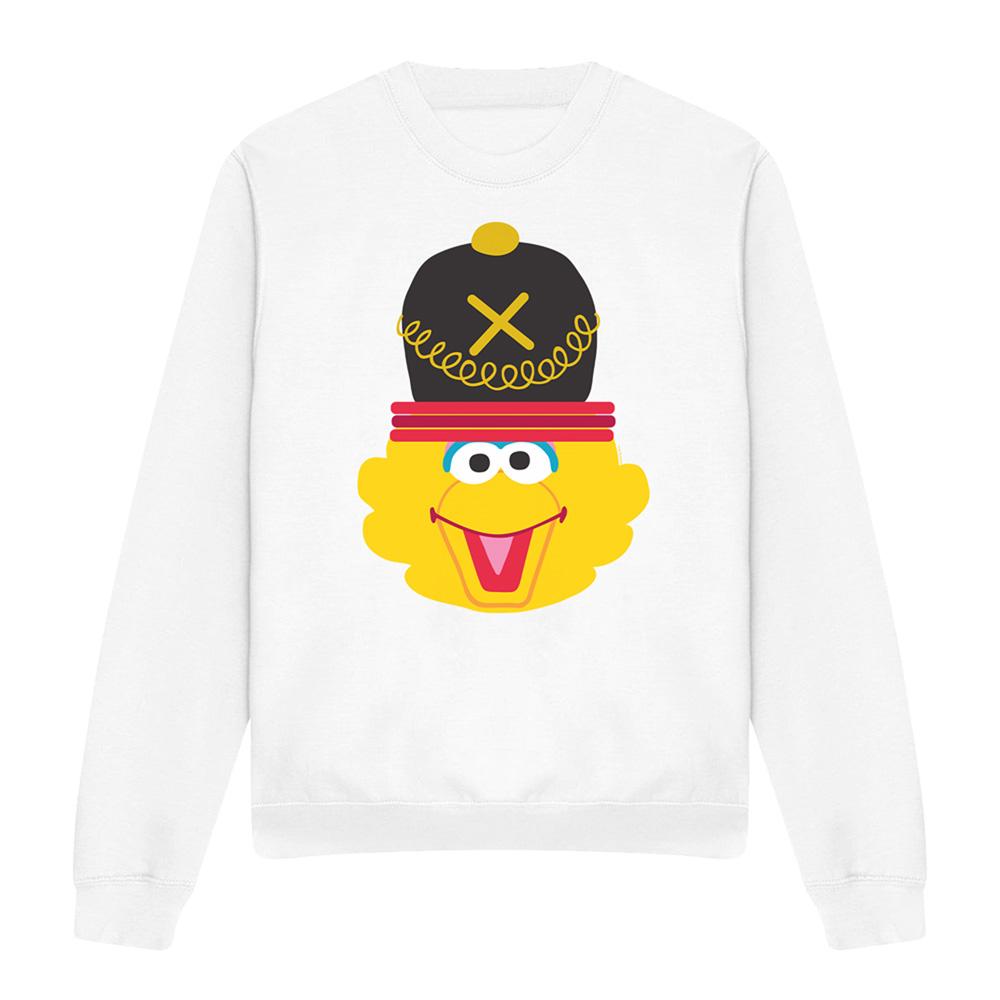 White - Front - Sesame Street Unisex Adult Big Bird Nutcracker Christmas Sweatshirt