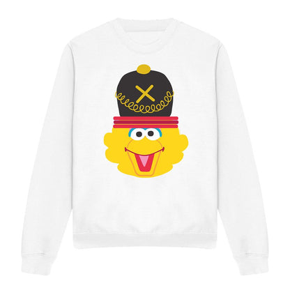 White - Front - Sesame Street Unisex Adult Big Bird Nutcracker Christmas Sweatshirt