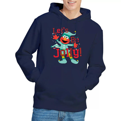 Navy - Lifestyle - Sesame Street Unisex Adult Let´s Be Jolly Elmo Elf Christmas Hoodie