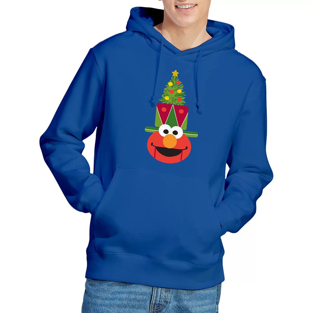Royal Blue - Lifestyle - Sesame Street Unisex Adult Elmo Nutcracker Christmas Hoodie