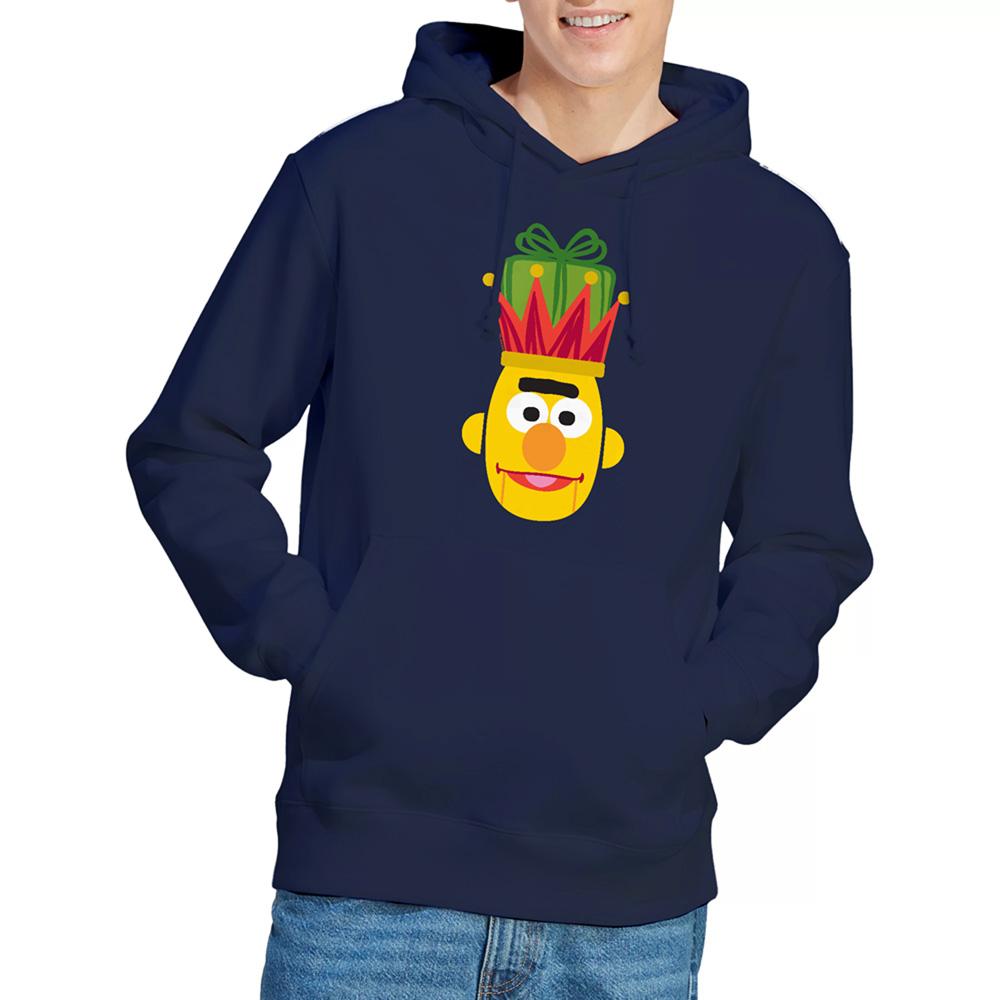 Navy - Lifestyle - Sesame Street Unisex Adult Bert Nutcracker Christmas Hoodie