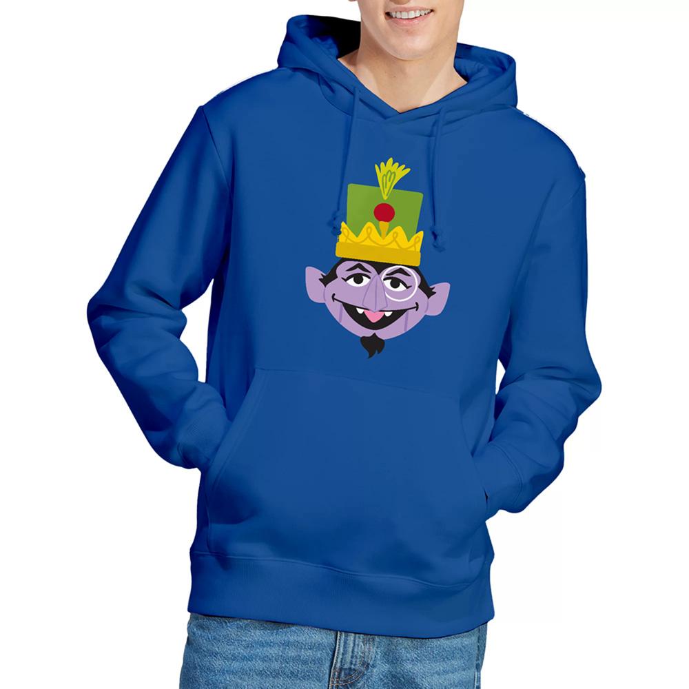 Royal Blue - Lifestyle - Sesame Street Unisex Adult Count von Count Nutcracker Christmas Hoodie