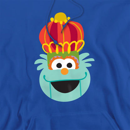 Royal Blue - Side - Sesame Street Unisex Adult Rosita Nutcracker Christmas Hoodie