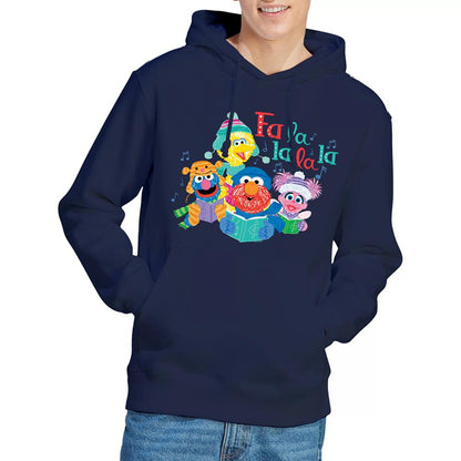 Navy - Lifestyle - Sesame Street Unisex Adult Fa La La La Carols Christmas Hoodie