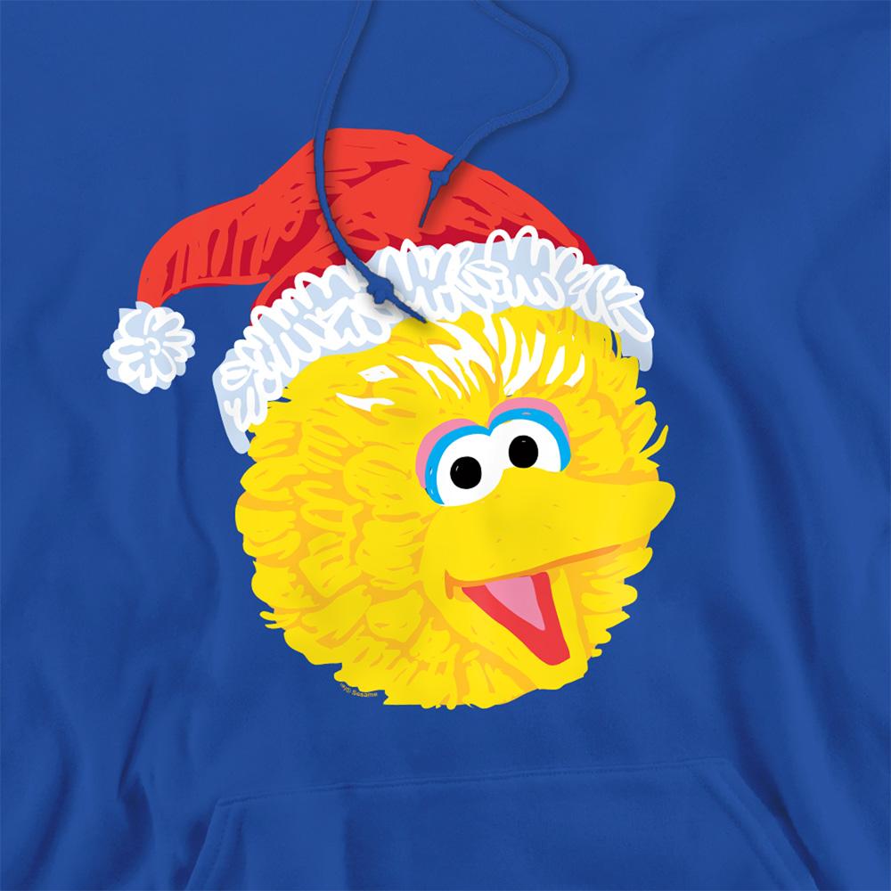 Royal Blue - Side - Sesame Street Unisex Adult Big Bird Scribble Christmas Hoodie