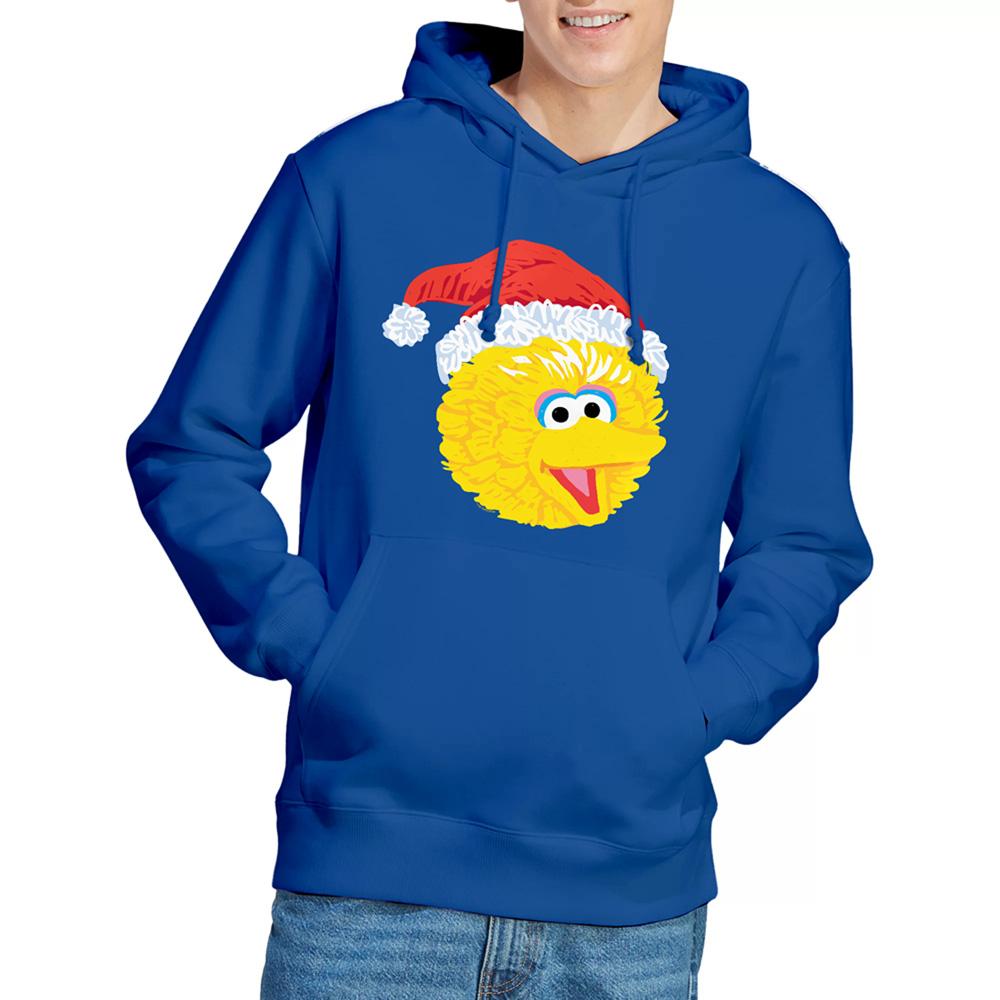 Royal Blue - Lifestyle - Sesame Street Unisex Adult Big Bird Scribble Christmas Hoodie