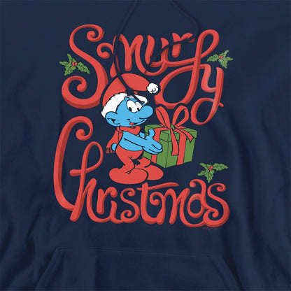 Navy - Side - The Smurfs Unisex Adult Gifts Christmas Hoodie