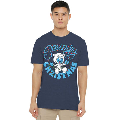 Navy - Lifestyle - The Smurfs Unisex Adult Smurfy Christmas Baby Smurf T-Shirt