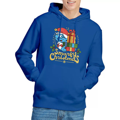 Royal Blue - Lifestyle - The Smurfs Unisex Adult Brainy Smurf Christmas Hoodie