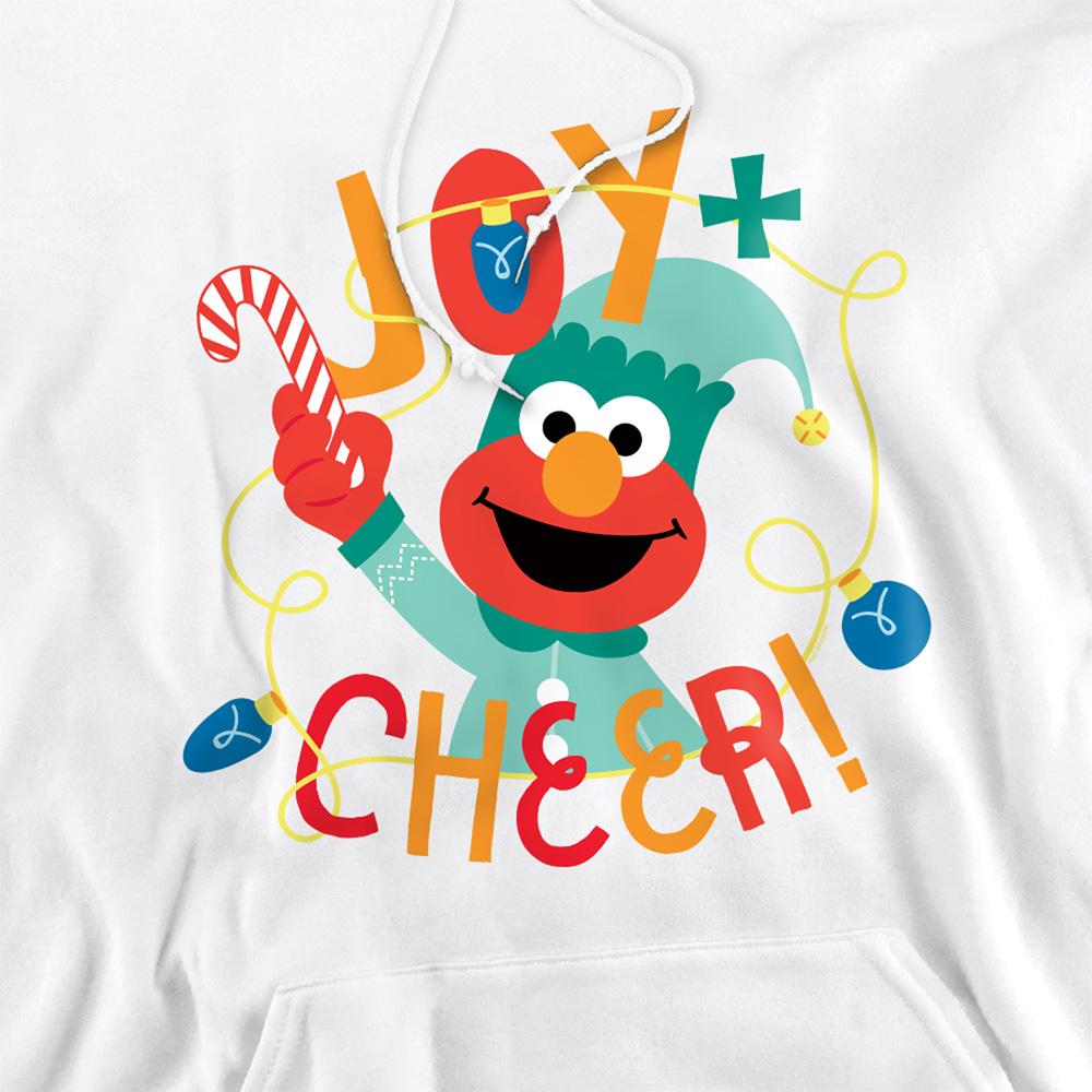 White - Side - Sesame Street Unisex Adult Joy And Cheer Elmo Christmas Hoodie